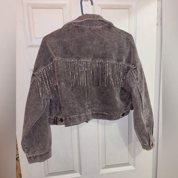 blue b Jackets & Blazers - Corduroy bling jacket